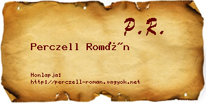 Perczell Román névjegykártya